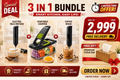 3-in-1 Smart Kitchen Bundle – Electric Milk Frother, Vegetable Chopper & Coffee Mixer + FREE Tissue Box