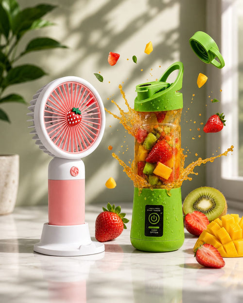 Mini Blender + Mini Fan Deal On 50% Off
