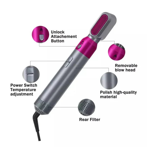 5 In 1 Hot Hair Styler Straightener